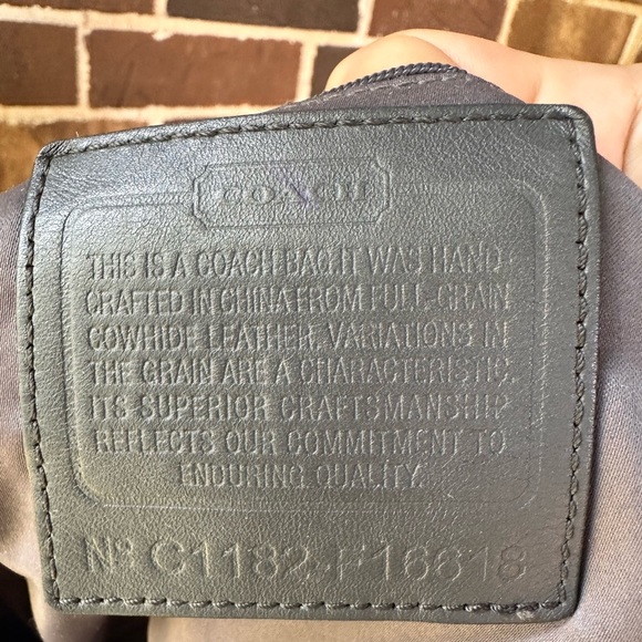 Coach Large Vintage Metallic Gunmetal Purse / Shoulder Bag - Satin - Chainlinks - Picture 6 of 10